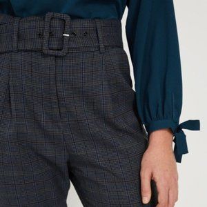 Frank & Oak plaid dress trousers with belt NWT size 4